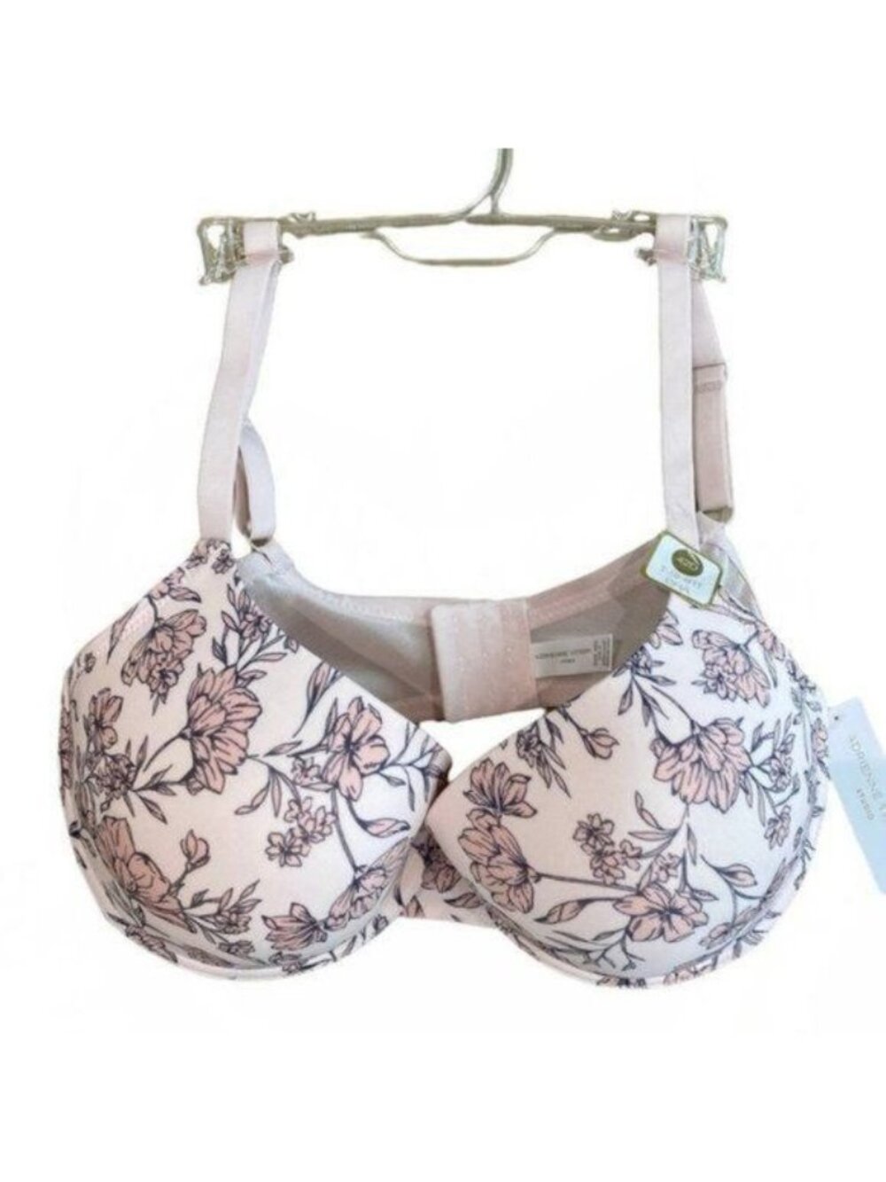 NWT Adrienne Vittadini Studio Floral Pink Underwire Bra Size 42D AV3706 MSRP $58